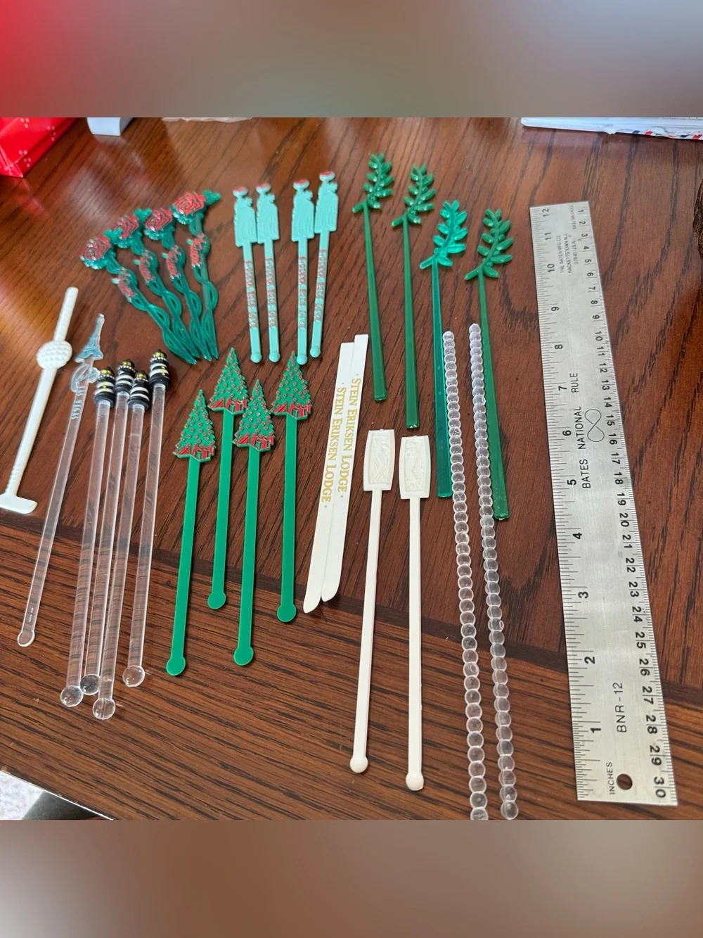 Vintage Lot of 28 Swizzle Sticks Various Locations NYC Roses Lighthouse Trees